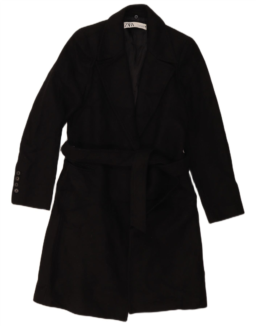 Γυναικείο παλτό ZARA UK 10 Small Black Wool