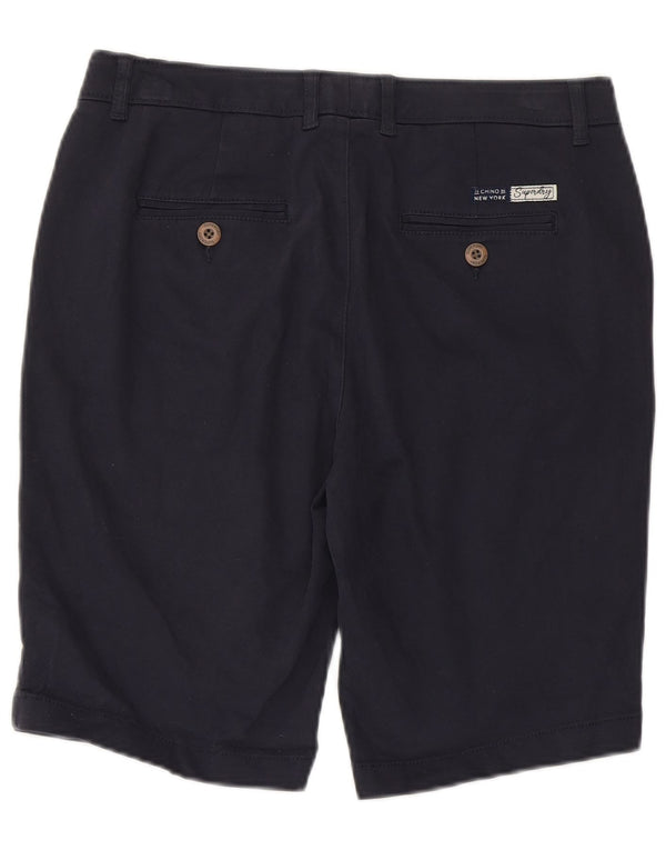 SUPERDRY Γυναικείο σορτς Chino UK 10 Small W30 Navy Blue Cotton