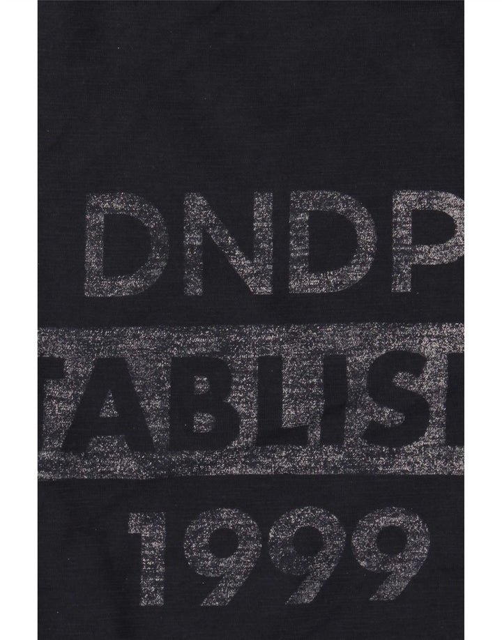 Ανδρικό γραφικό T-Shirt Dondup Top από μεσαίο μπλε ναυτικό βαμβακερό