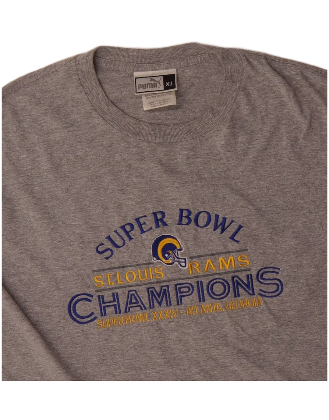 Ανδρικό γραφικό τοπ PUMA μακρυμάνικο XL γκρι βαμβακερό