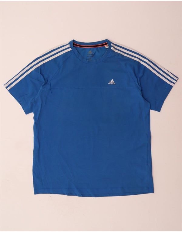 Ανδρικό T-Shirt Climalite ADIDAS Top μεγάλο μπλε βαμβακερό