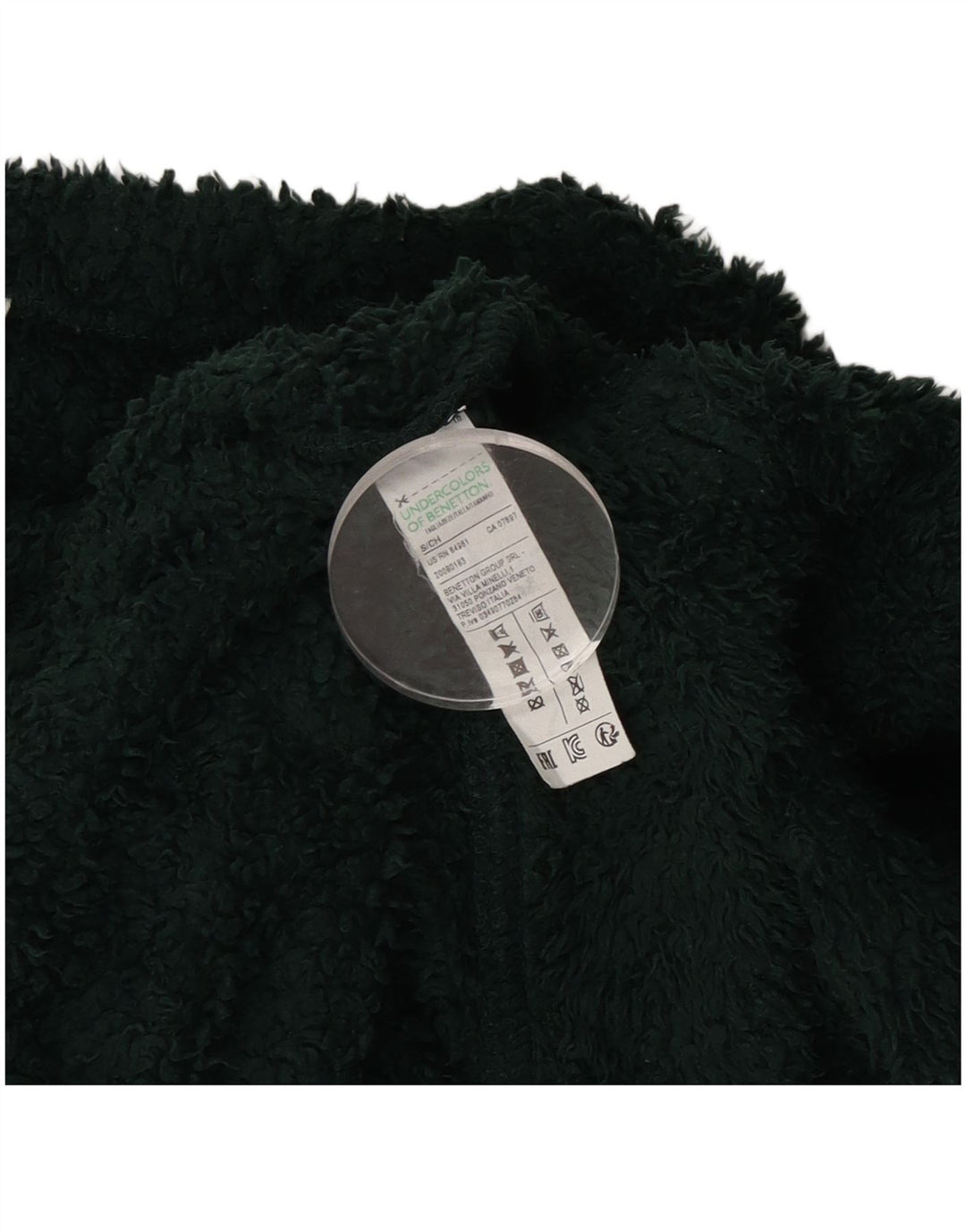 Benetton Γυναικείο υπερμεγέθη Fleece Jumper UK 10 Small Green Polyester