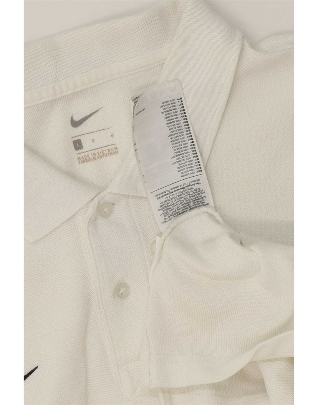 Ανδρικό μπλουζάκι πόλο Nike μεγάλο λευκό βαμβακερό