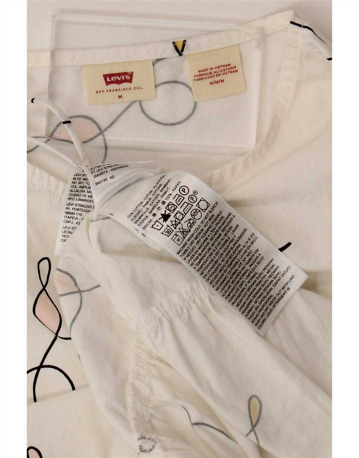Γυναικείο Abstract Pattern Oversized Tent φόρεμα UK 14 Medium White