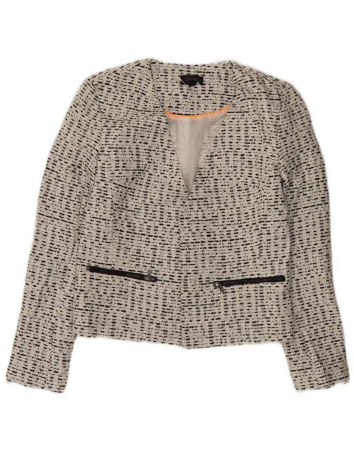 Topshop Γυναικείο Open Blazer Jacket UK 10 Small White Flecked Viscose