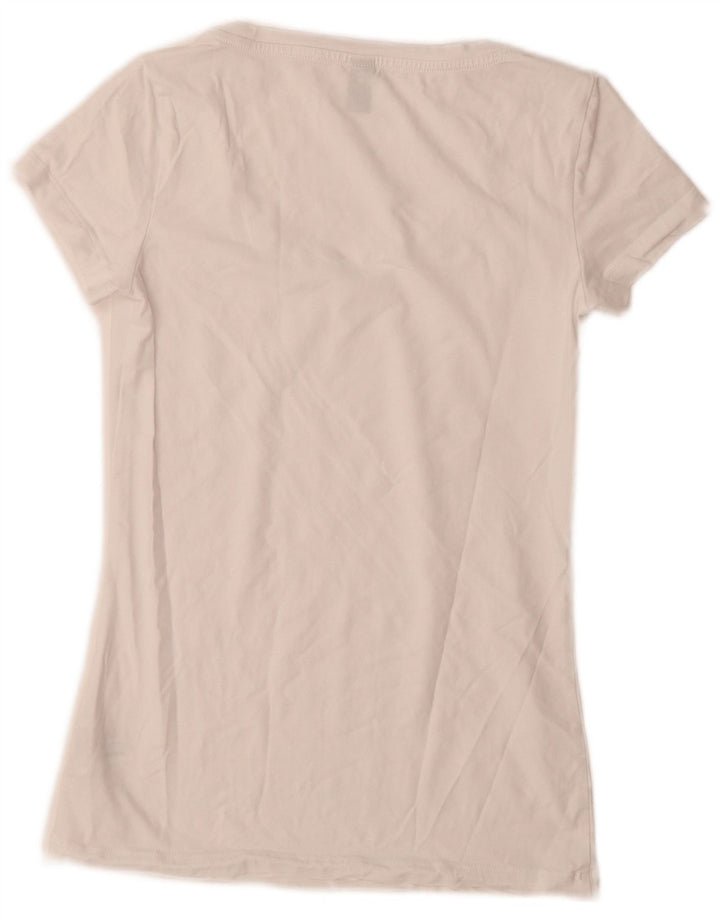 G-Star Γυναικείο T-Shirt Top UK 12 μεσαίο λευκό βαμβακερό