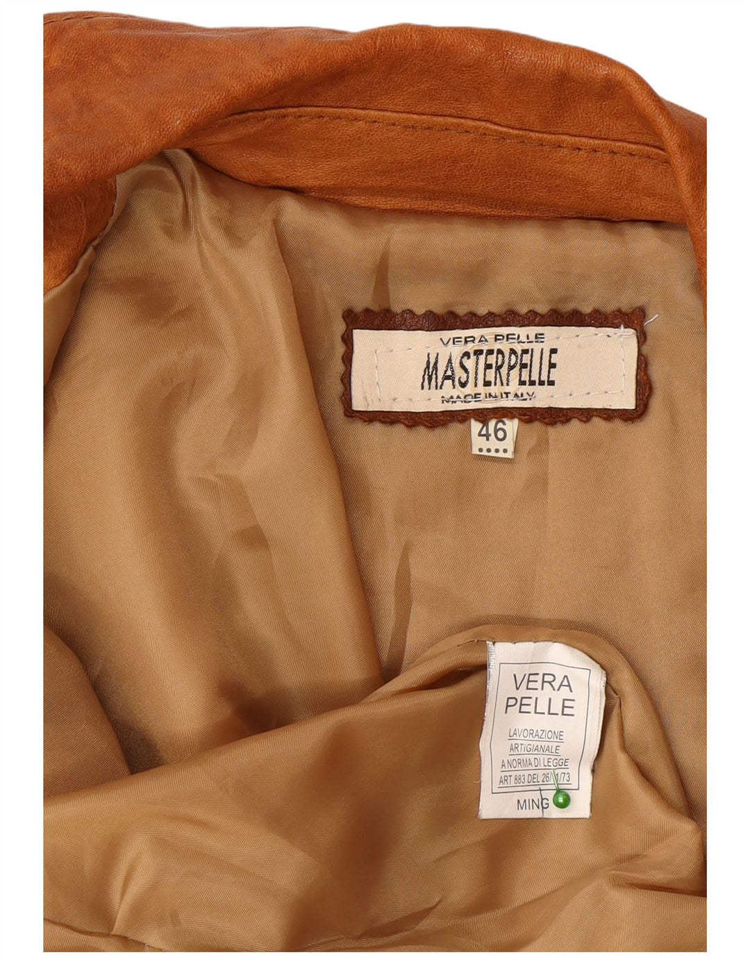 Masterpelle Γυναικείο Δερμάτινο Μπουφάν IT 46 Large Beige Leather