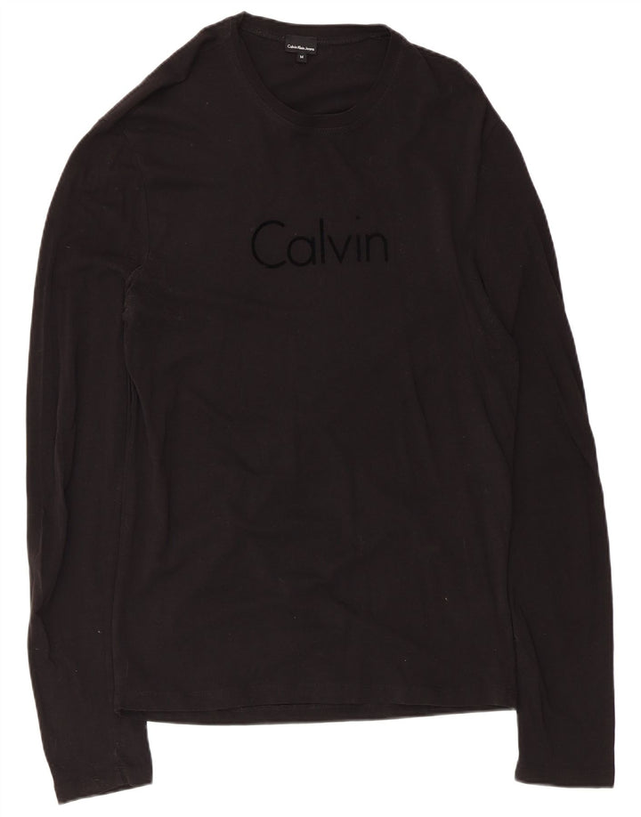 Calvin Klein Jeans Ανδρικό γραφικό τοπ Μακρυμάνικο Μεσαίο Μαύρο