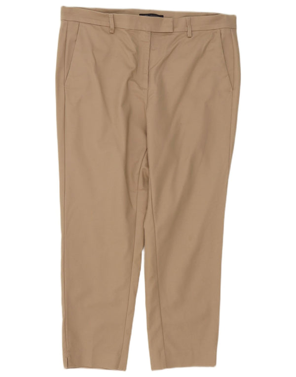 Marks & Spencer Γυναικείο Cropped Παντελόνι UK 16 Large W38 L25 Beige βαμβακερό