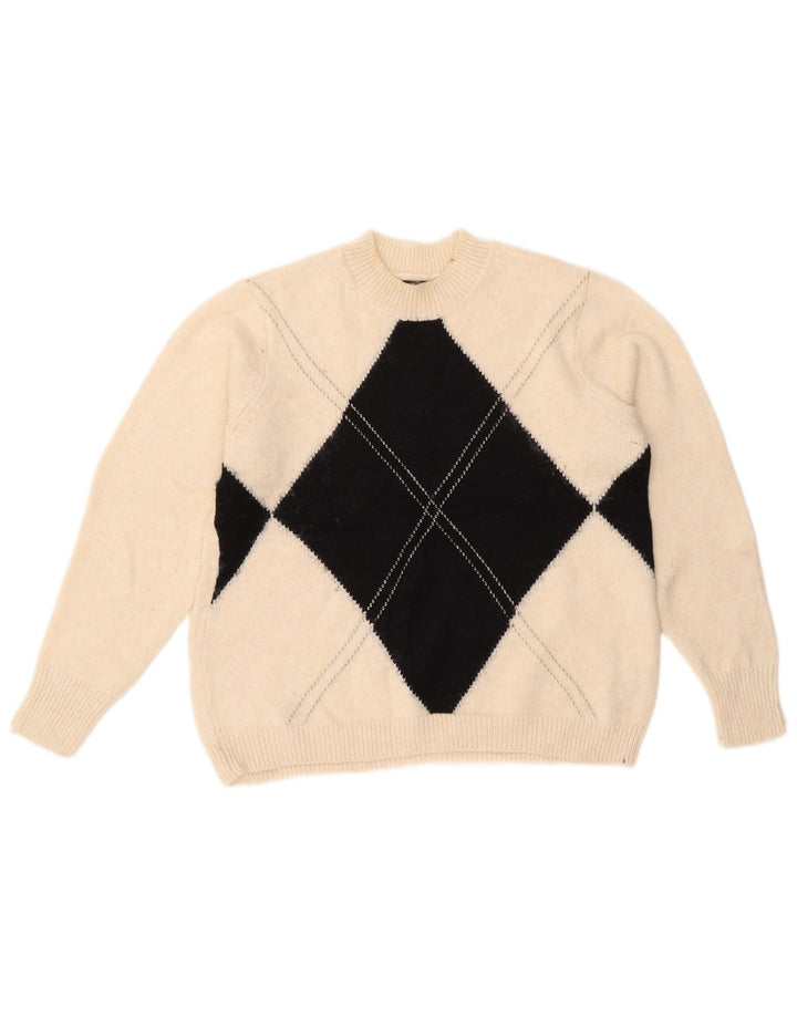 Marks & Spencer Γυναικείο πουλόβερ με λαιμόκοψη UK 14 Medium White