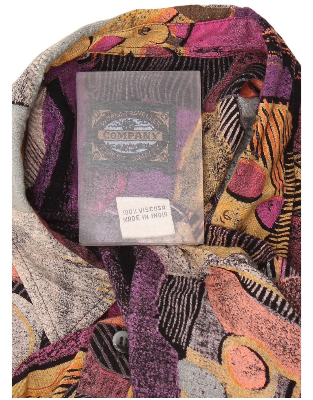 Vintage Ανδρικό πουκάμισο Loose Fit Medium πολύχρωμο Colourblock Retro