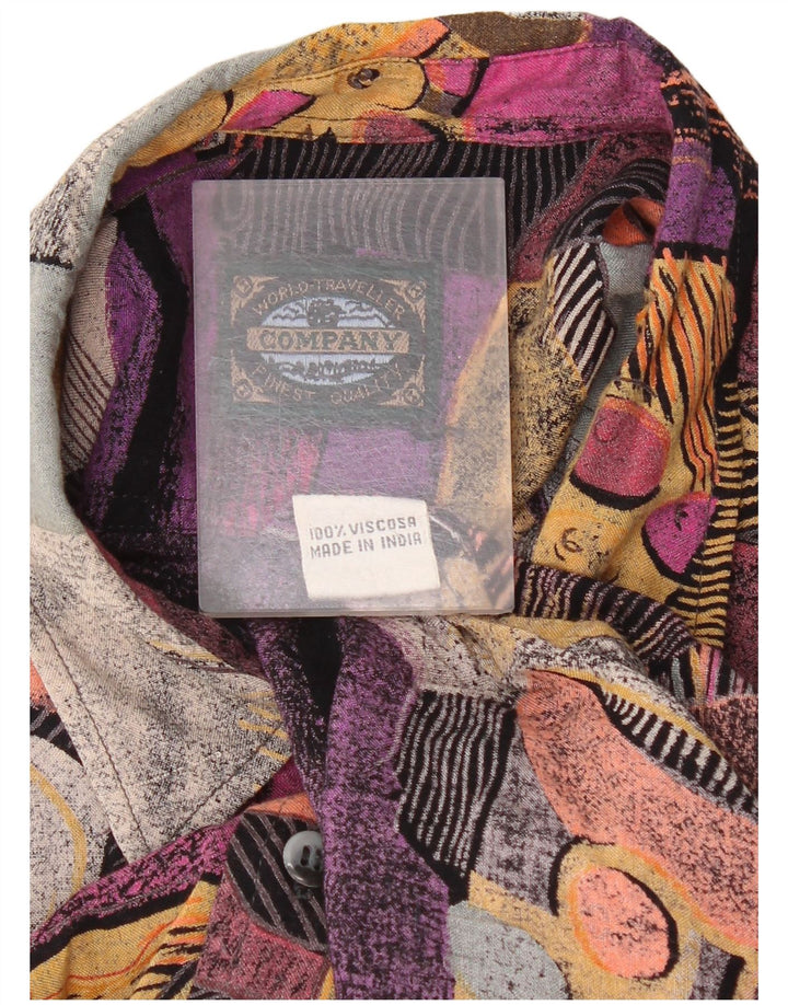 Vintage Ανδρικό πουκάμισο Loose Fit Medium πολύχρωμο Colourblock Retro