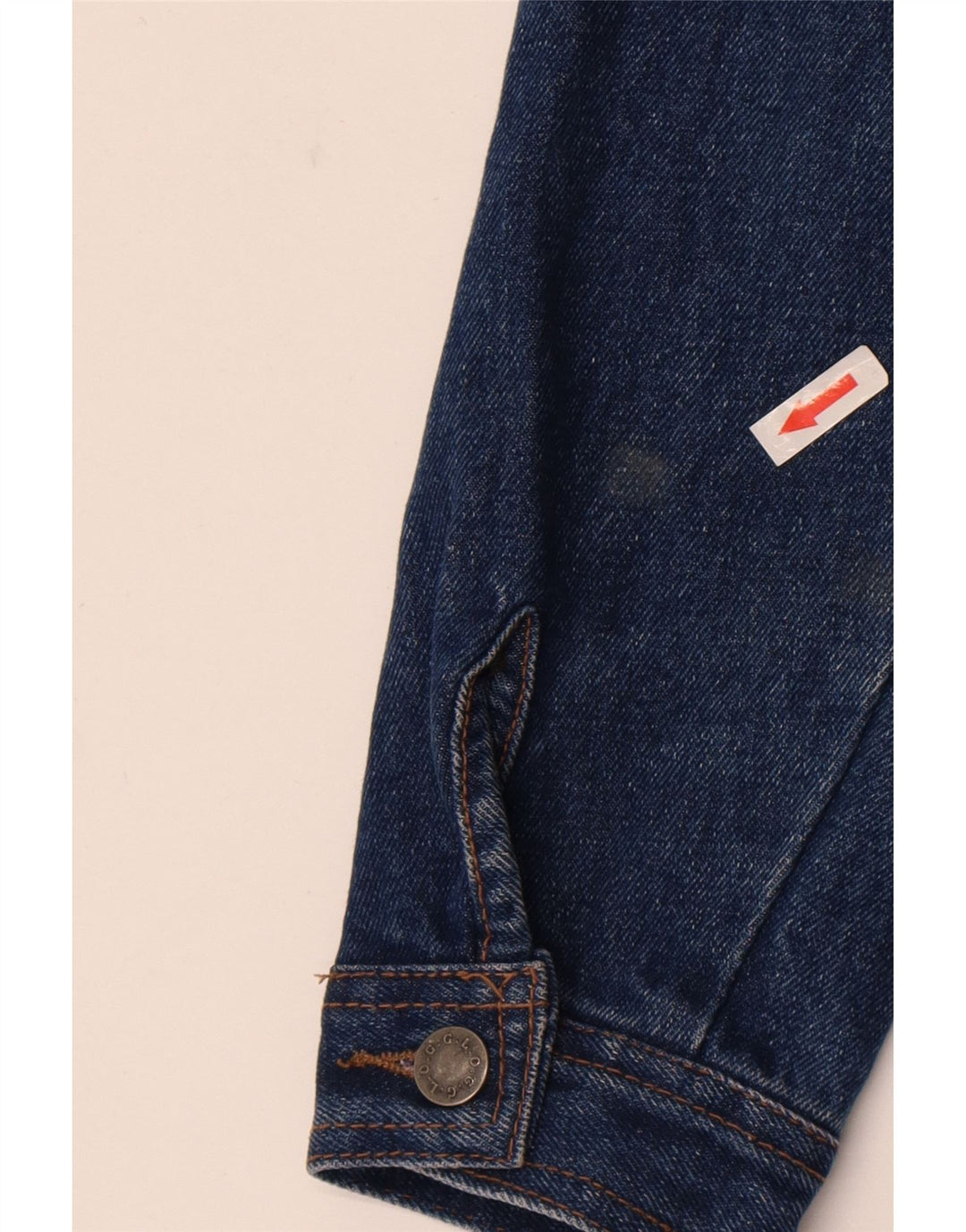 Vintage Γυναικείο Crop Τζιν Μπουφάν UK 14 Medium Blue Cotton