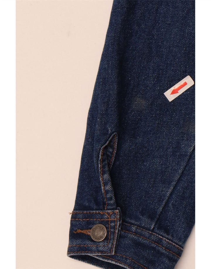 Vintage Γυναικείο Crop Τζιν Μπουφάν UK 14 Medium Blue Cotton