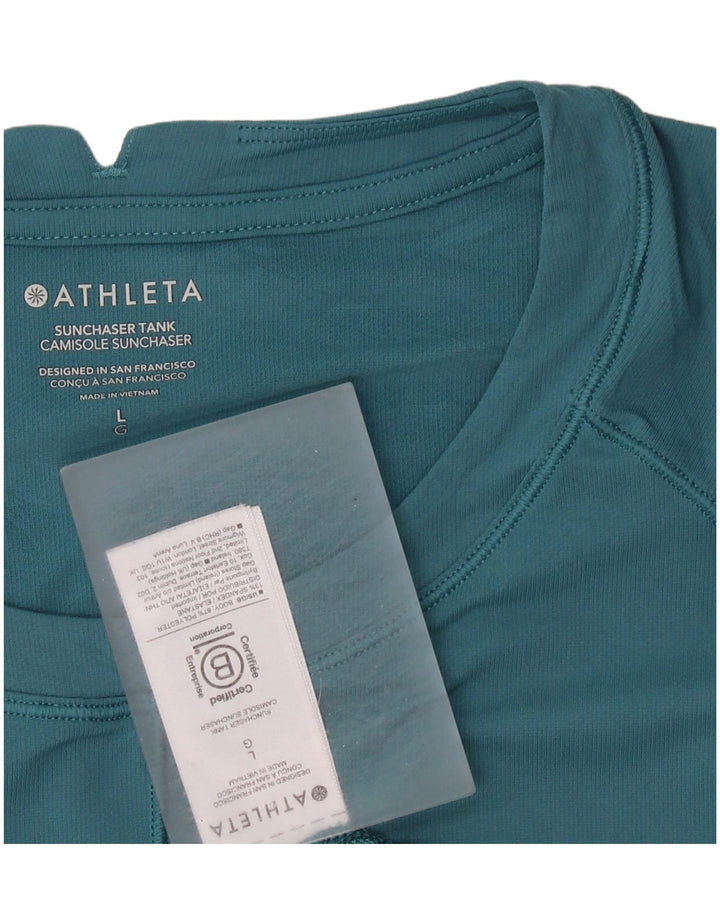 Athleta Γυναικείο Γιλέκο Top UK 14 Large Blue Polyester