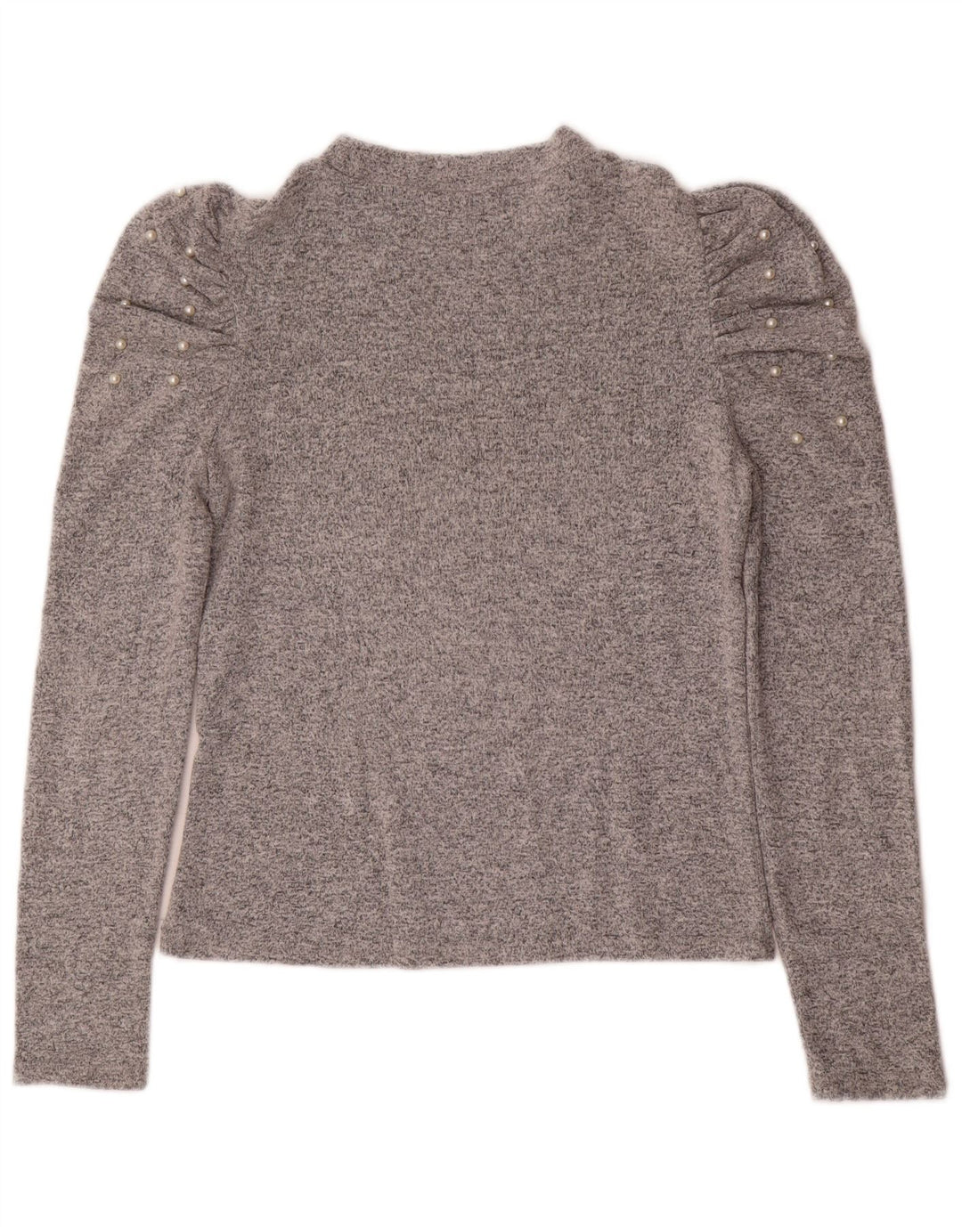 Zara Γυναικείο πουλόβερ με λαιμόκοψη UK 12 Medium Grey