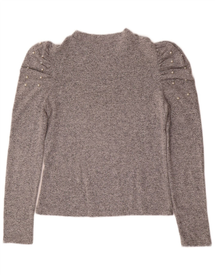 Zara Γυναικείο πουλόβερ με λαιμόκοψη UK 12 Medium Grey