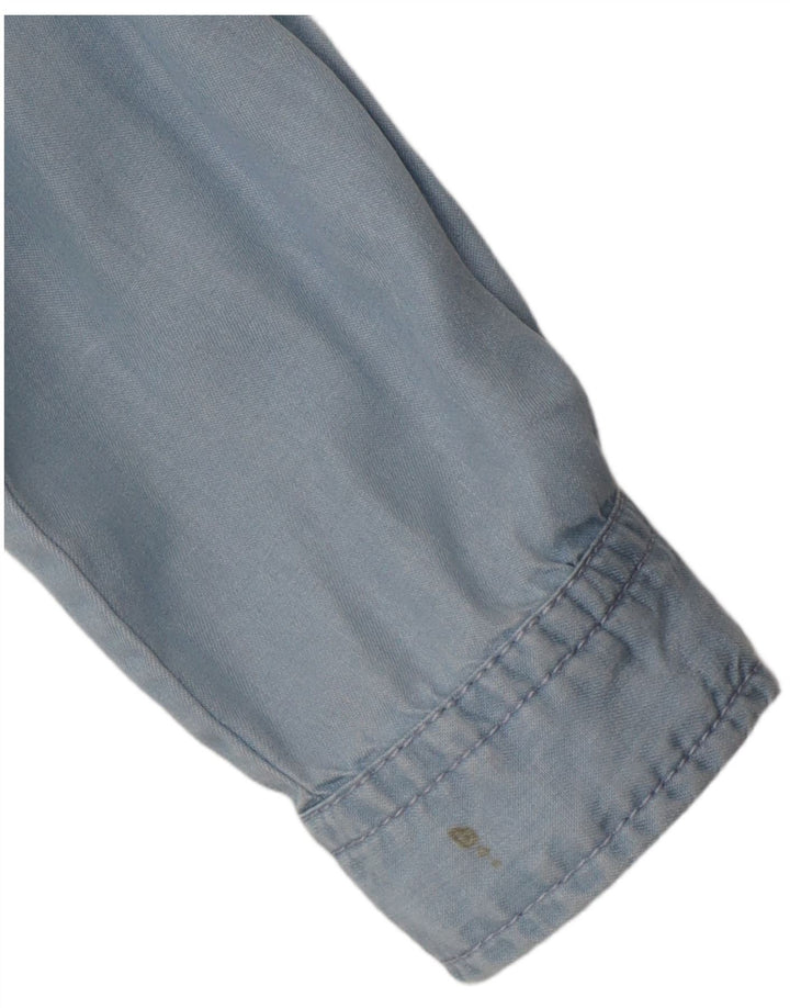 Hugo Boss Γυναικείο πουκάμισο μεγάλου μεγέθους UK 6 XS Blue Lyocell