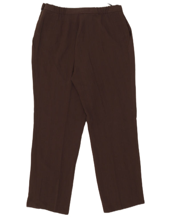 Marks & Spencer Γυναικείο Casual Παντελόνι UK 16 Large W31 L27 Καφέ ριγέ