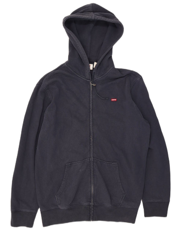 Ανδρικό πουλόβερ με κουκούλα με φερμουάρ Levi's XL Navy Blue Cotton