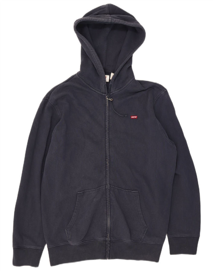 Ανδρικό πουλόβερ με κουκούλα με φερμουάρ Levi's XL Navy Blue Cotton