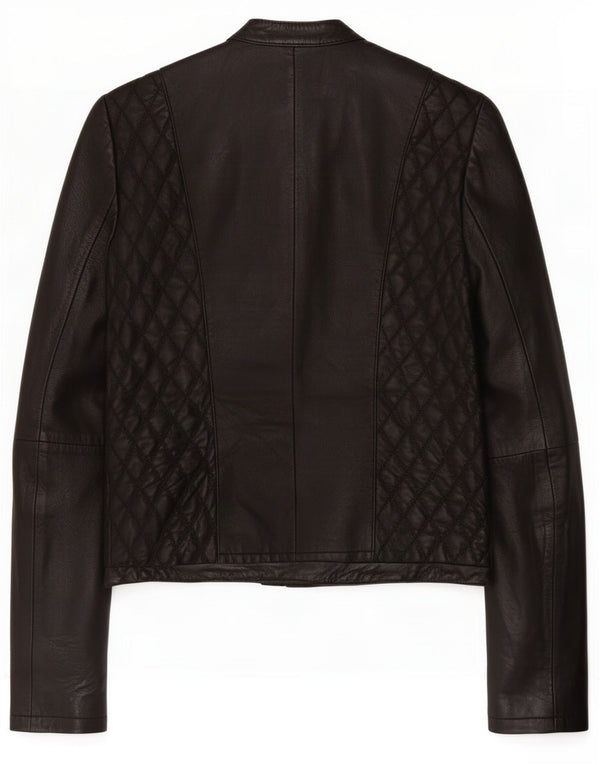 Zara Γυναικείο Biker Jacket UK 10 Small Black Leather
