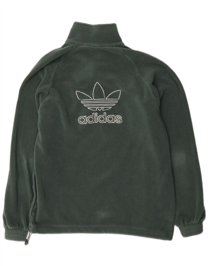Adidas Ανδρικό φερμουάρ Fleece Jumper Μικρός Πράσινος Πολυεστέρας