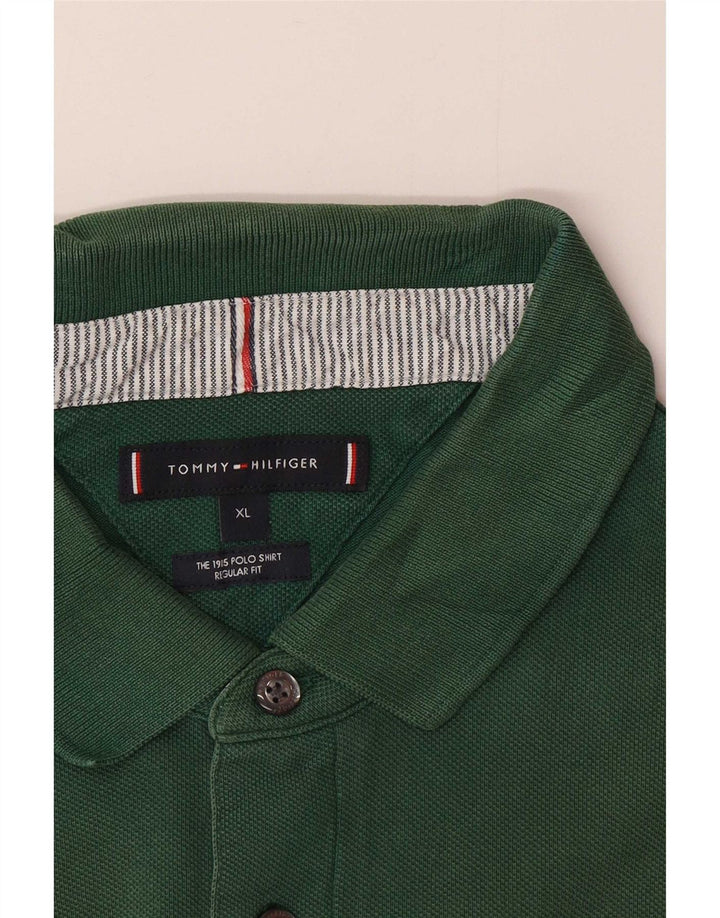 Tommy Hilfiger Ανδρικό πουκάμισο Polo με κανονική εφαρμογή XL Πράσινο