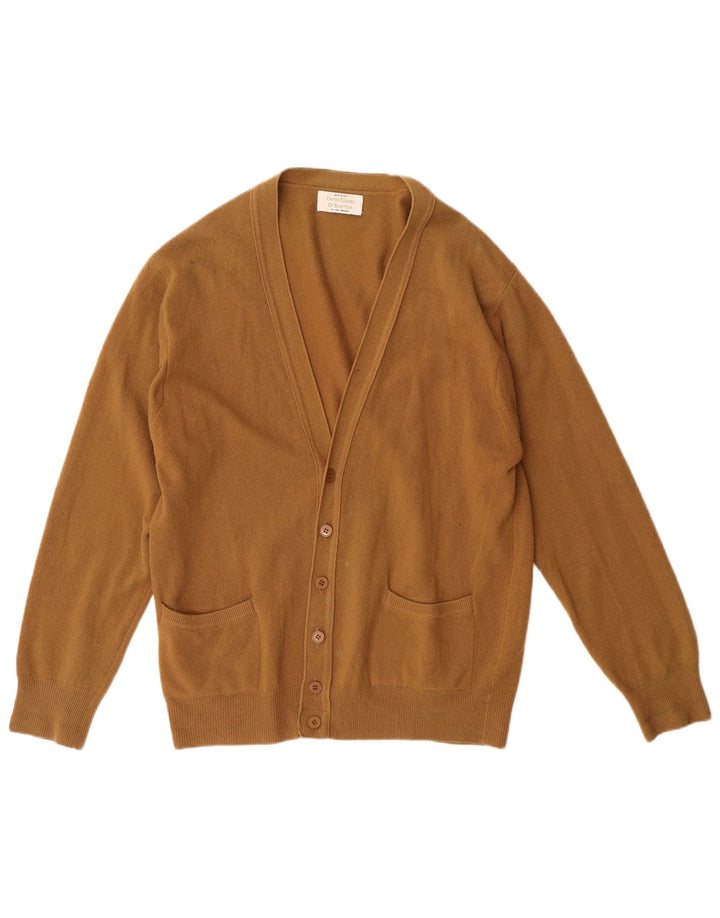 Ανδρικό πουλόβερ ζακέτα BENETTON IT 48 Μαλλί αρνιού μεσαίου καφέ