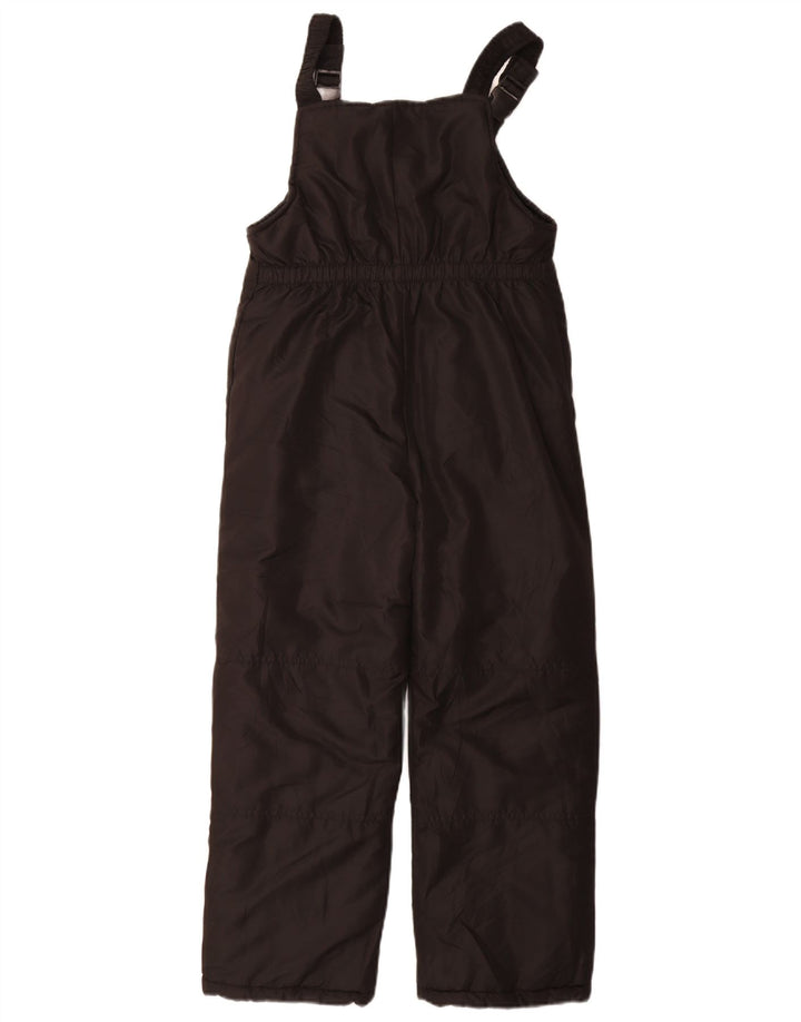 LONDON FOG Boys Dungarees Ski Jumpsuit 7-8 ετών Small Black Polyester