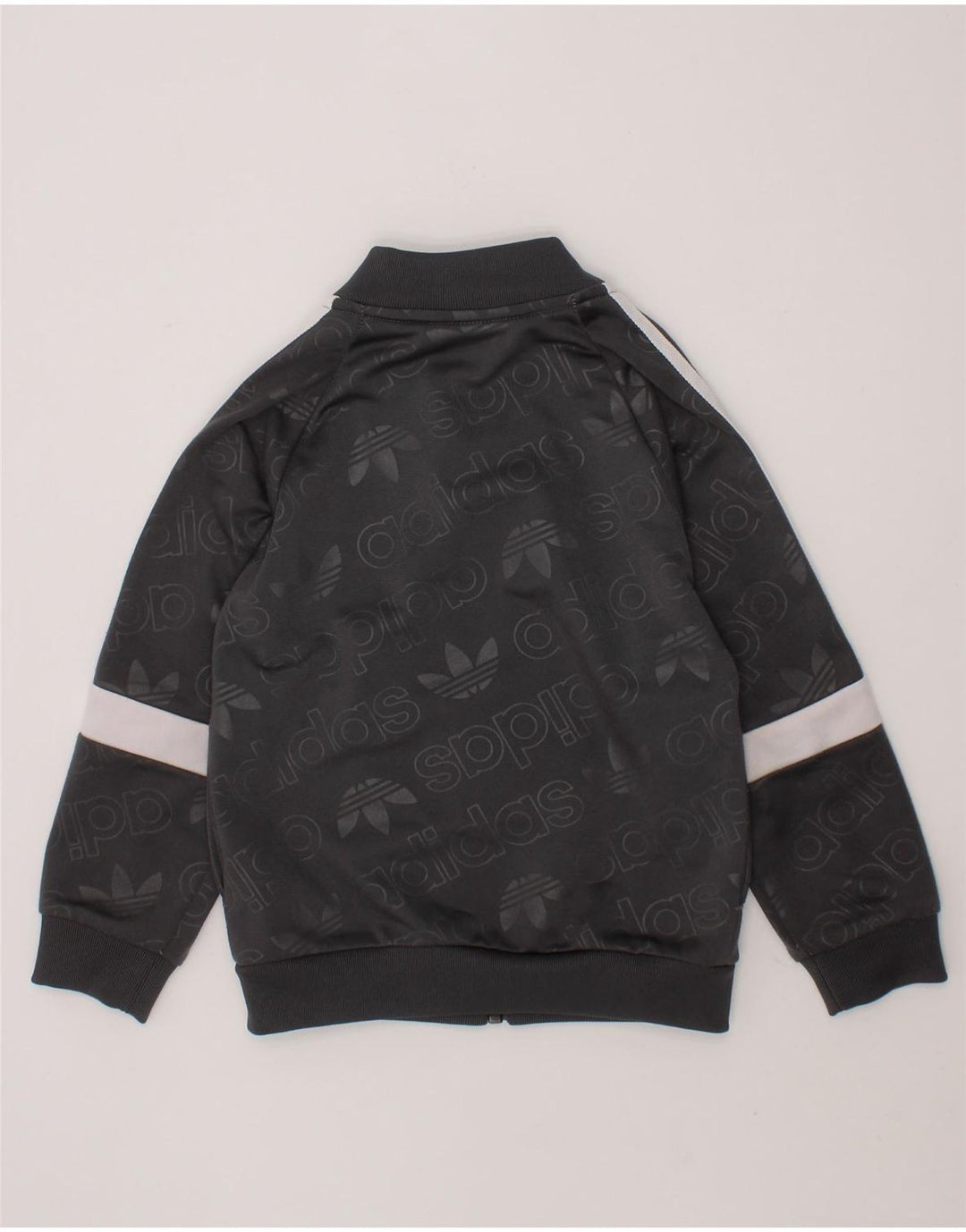 ADIDAS Baby Boys Graphic Tracksuit Top Jacket 18-24 Months Black Polyester Vintage Adidas and Second-Hand Adidas from Messina Hembry 