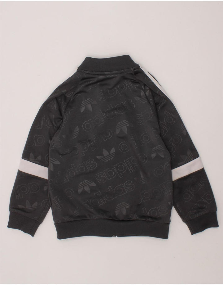 ADIDAS Baby Boys Graphic Tracksuit Top Jacket 18-24 Months Black Polyester Vintage Adidas and Second-Hand Adidas from Messina Hembry 