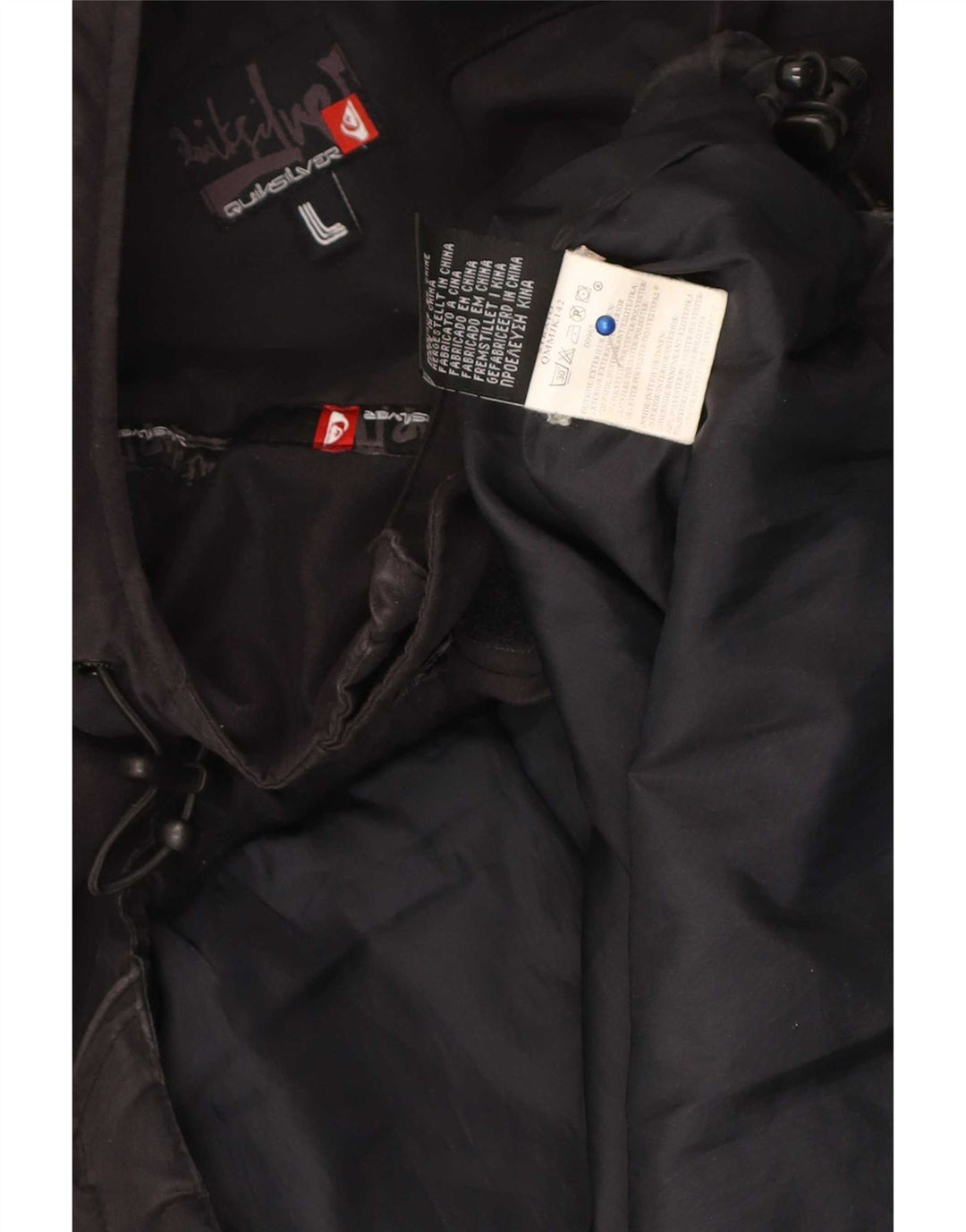 Quiksilver Ανδρικό γραφικό πουλόβερ Windbreaker Jacket UK 40 Large Black