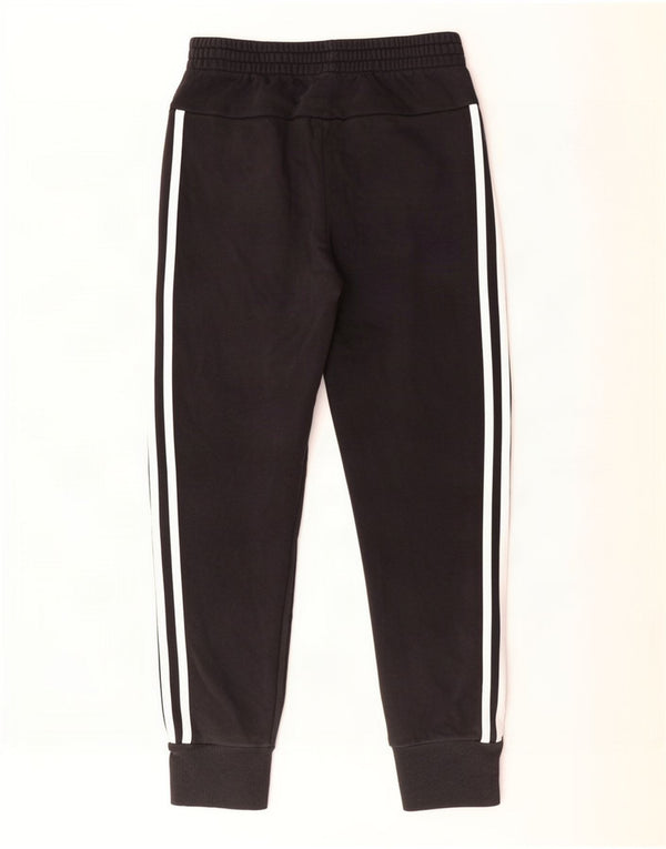 Adidas Boys Tracksuit Trousers Joggers 13-14 ετών Μαύρο βαμβακερό