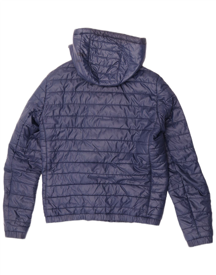 Ανδρικό μπουφάν Puma με κουκούλα UK 36 Small Blue Colorblock Πολυεστέρας