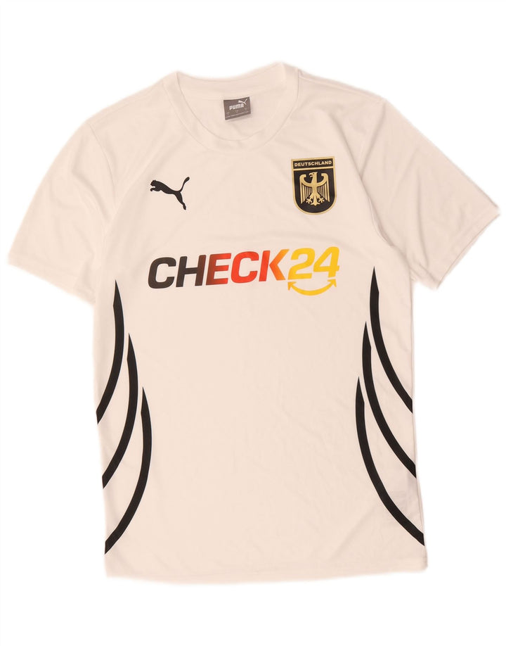 Γραφικό T-Shirt Puma Mens Deutshland Top Small White Polyester