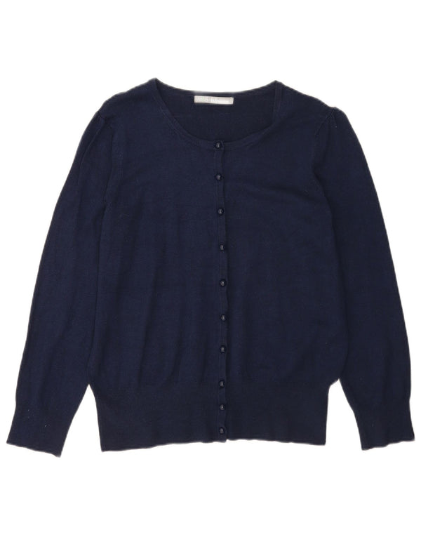 Marks & Spencer Γυναικεία ζακέτα πουλόβερ UK 16 Large Navy Blue Viscose