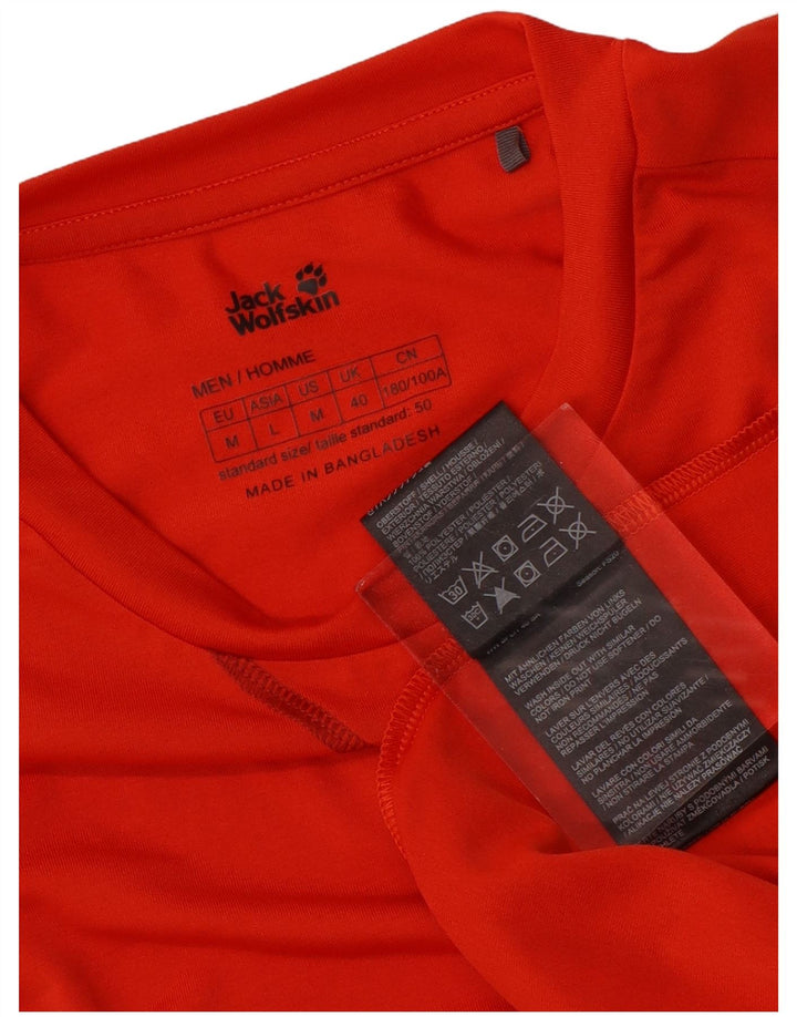 Jack Wolfskin Ανδρικό T-Shirt Top UK 40 Medium Orange Polyester