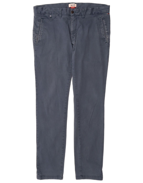 TOMMY HILFIGER Ανδρικό παντελόνι Chino Slim Fit W36 L34 Μπλε βαμβακερό