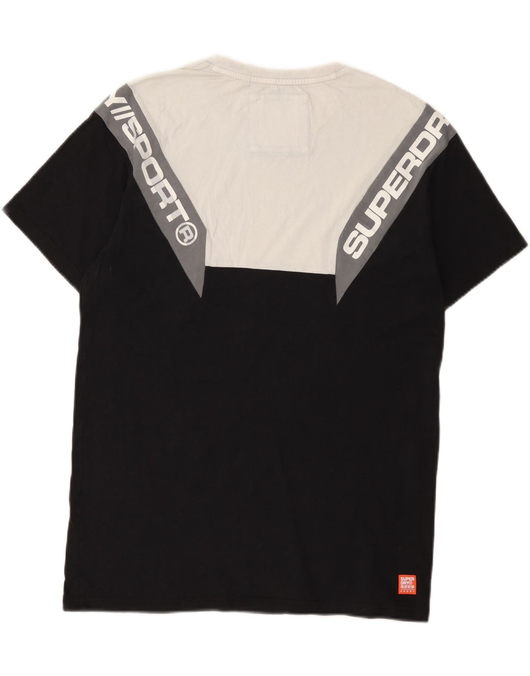 Ανδρικό γραφικό μπλουζάκι Superdry Top Medium Black Colorblock Βαμβακερό