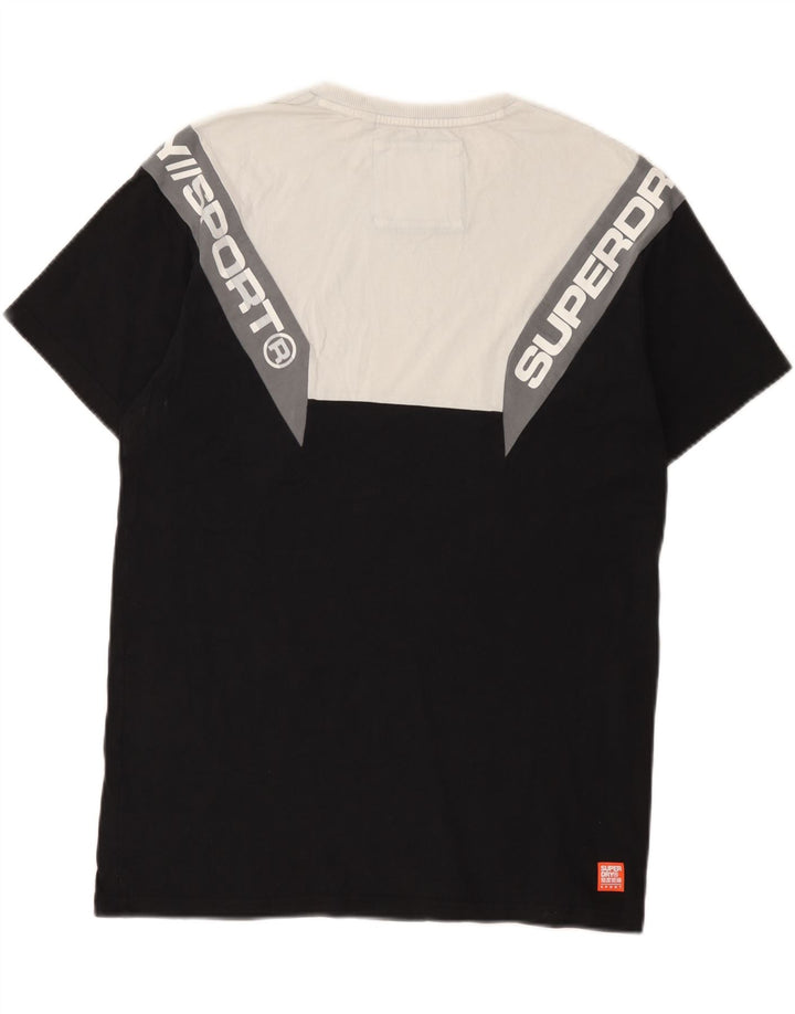 Ανδρικό γραφικό μπλουζάκι Superdry Top Medium Black Colorblock Βαμβακερό
