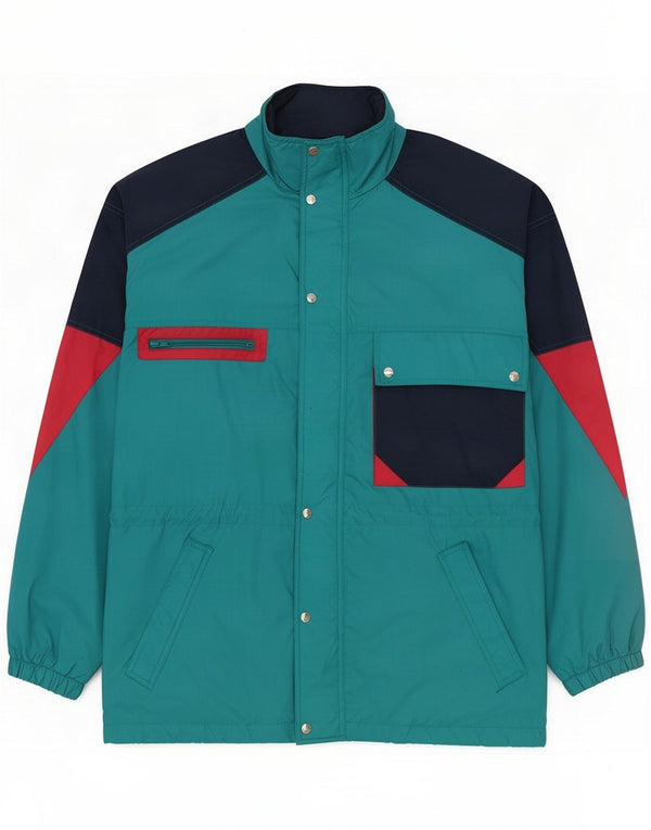 Ανδρική κουκούλα Vintage Windbreaker Jacket UK 40 Large Blue Colorblock