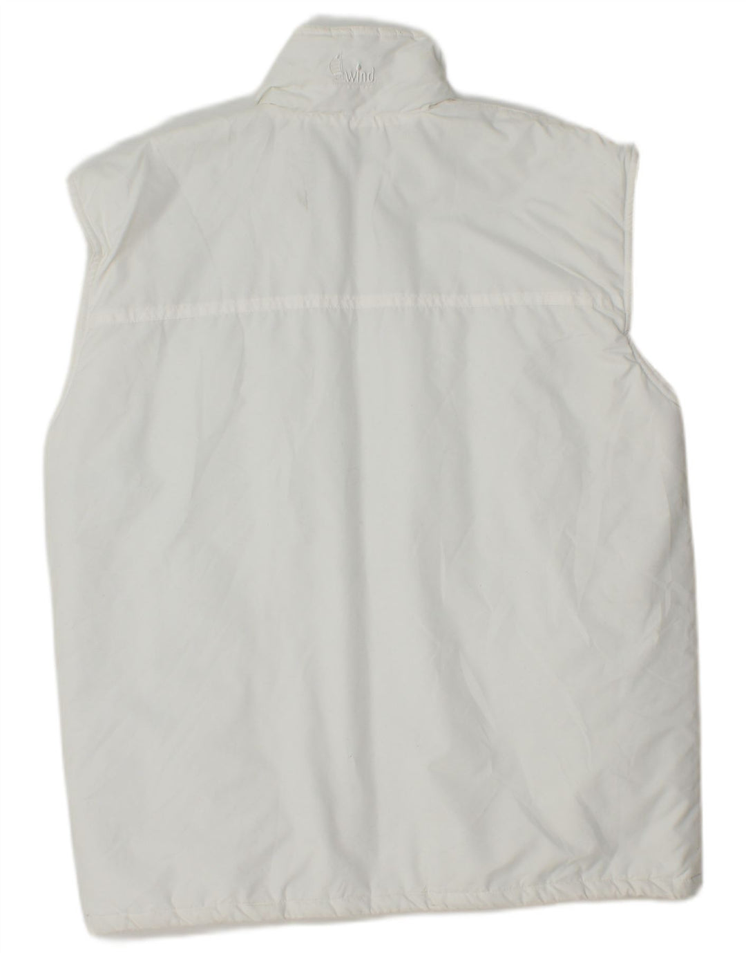 Vintage ανδρικό padded Gilet UK 36 Small White Polyester