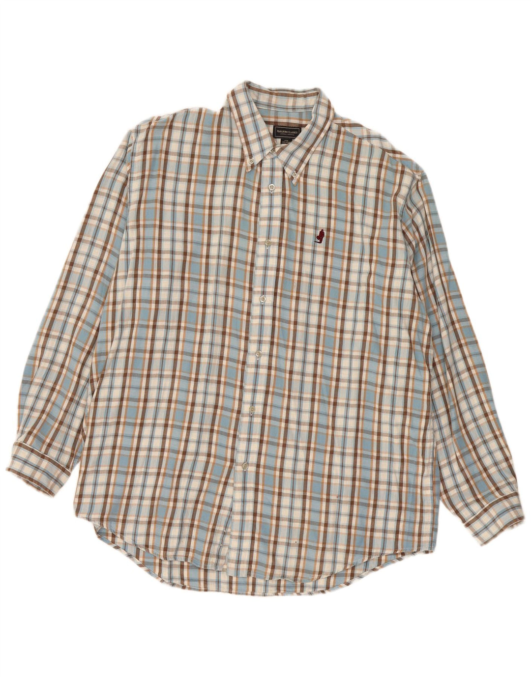 Ανδρικό φανελένιο πουκάμισο Marlboro Classics 2XL Blue Check Cotton