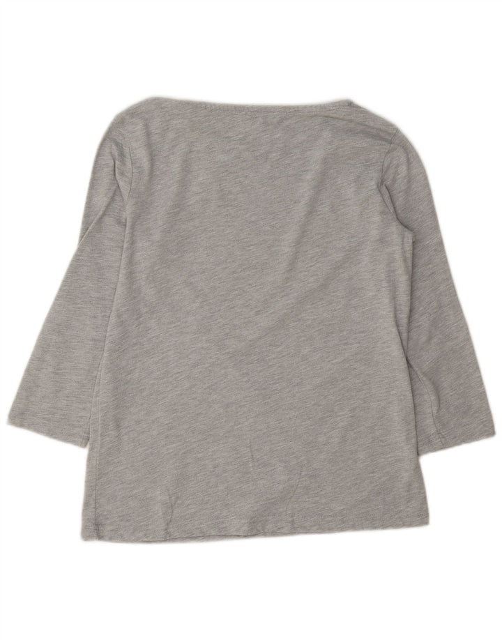 Crew Clothing Γυναικεία μπλούζα 3/4 μανίκια UK 10 μικρού γκρι πολυεστέρα