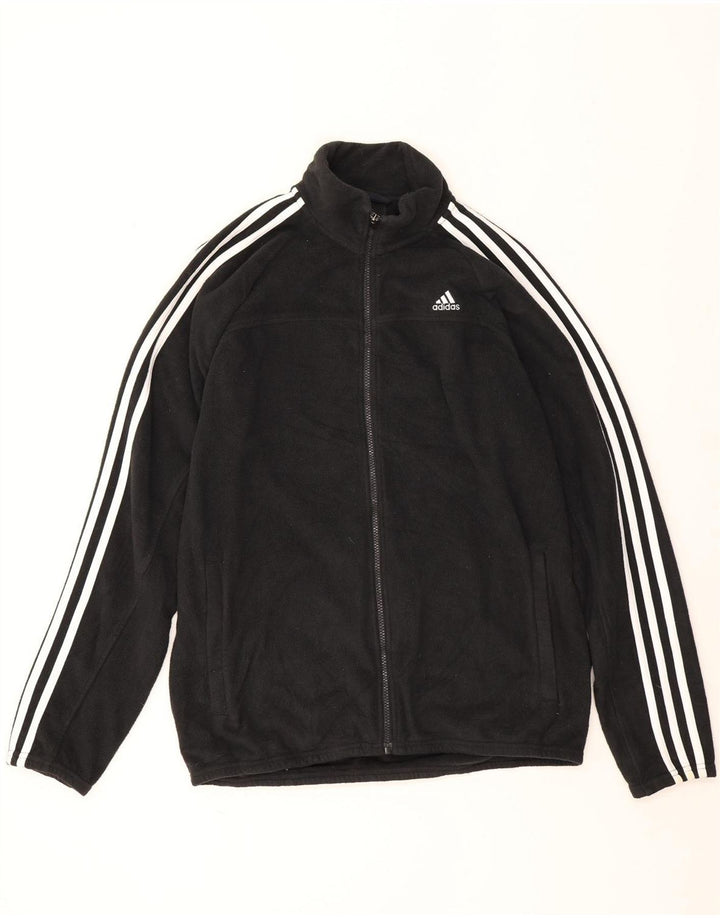 Ανδρικό Fleece Jacket Adidas UK 40 μεγάλο μαύρο πολυεστέρα