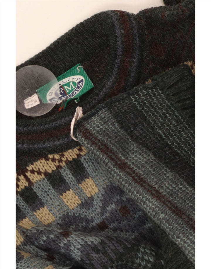 Vintage ανδρικό πουλόβερ με λαιμόκοψη UK 38/40 Medium Grey Fair Isle