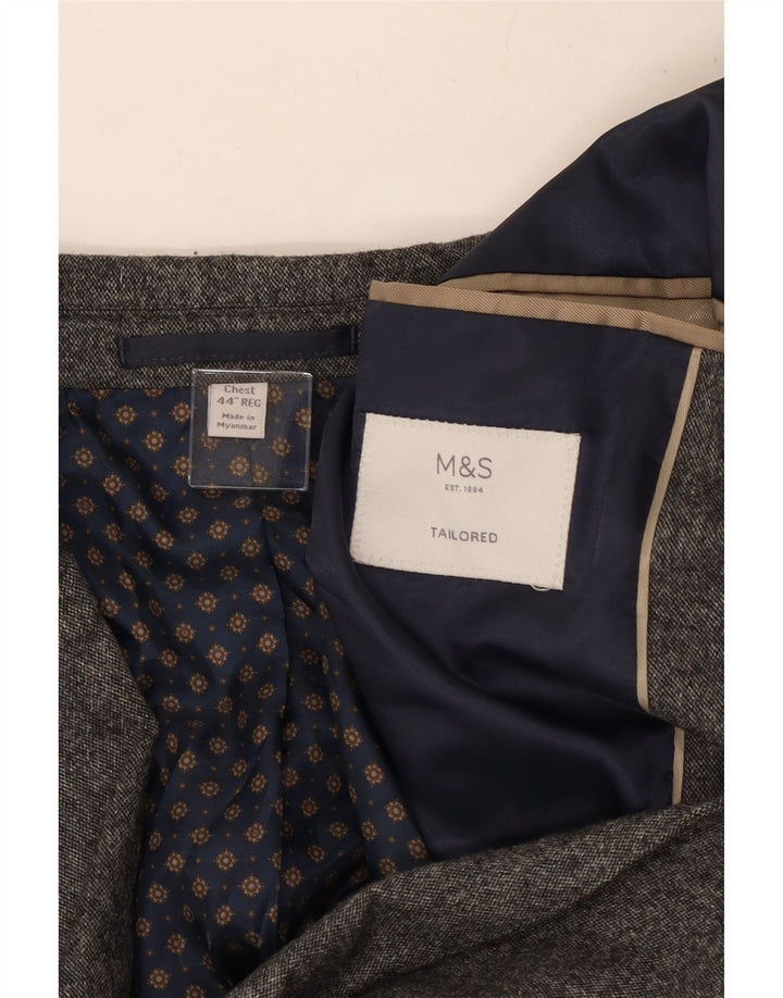 Marks & Spencer Ανδρικό μπουφάν σακάκι με 2 κουμπιά UK 44 2XL γκρι μαλλί