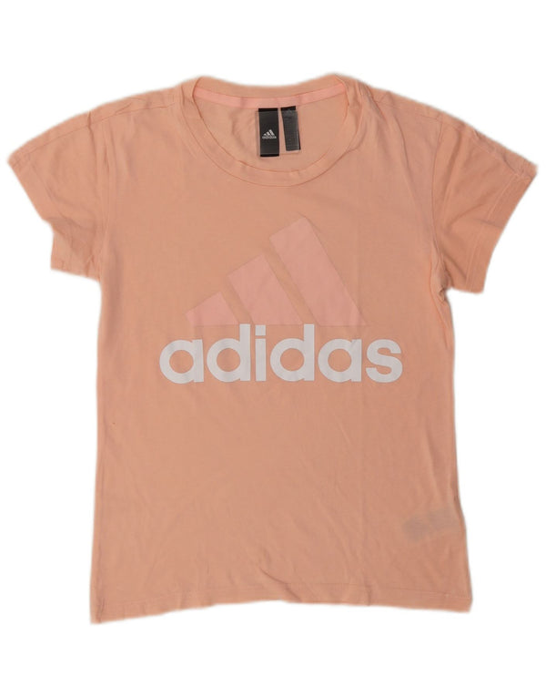 Γυναικείο γραφικό T-Shirt Adidas Top UK 4/6 XS Ροζ βαμβακερό