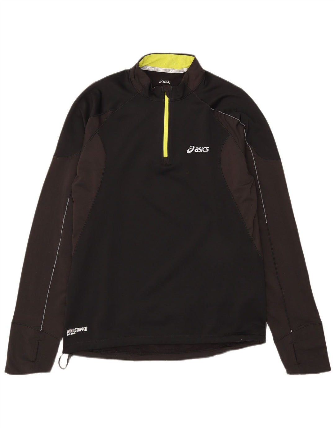 Ανδρική φόρμα πουλόβερ με φερμουάρ Asics Top Large Black Colourblock